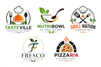 design a modern food restaurant logo