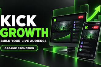 promote your kick stream and grow your streaming audience