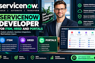 your servicenow developer for hrsd, csm, itsm and potarls