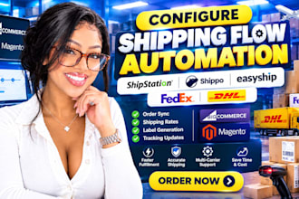 bigcommerce, magento shipping flow automation, shipstation, fedex, dhl, easyship