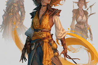 draw your dnd art or ttrpg character design or illustration