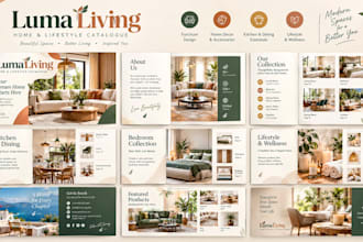 design editable canva catalogue, products catalogs, b2b brochure, booklet flyers
