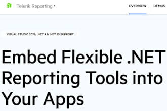 create telerik, crystal reports, power bi, ssrs or devexpress reports
