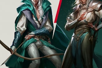 draw your oc and dnd character illustration
