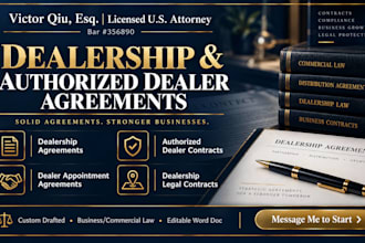 write an exclusive dealer appointment agreement
