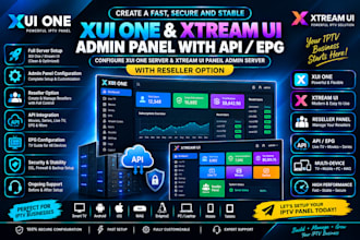 configure xui one server, xtream ui panel, admin server, with reseller option