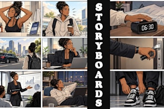 draw unique 25 frame storyboard in 24 hours