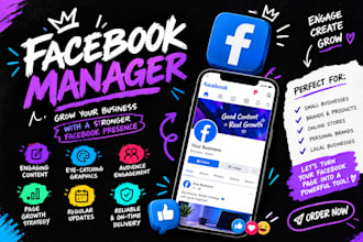 be your professional facebook page manager to grow your business