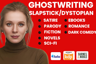 ghostwrite german slapstick satire dark comedy dystopian fiction writing lulu