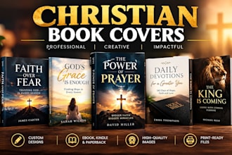 design christian book cover, religious book cover, ebook cover and kindle cover
