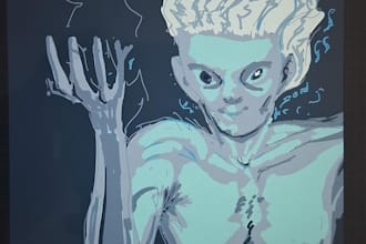 make a digital illustration of a character