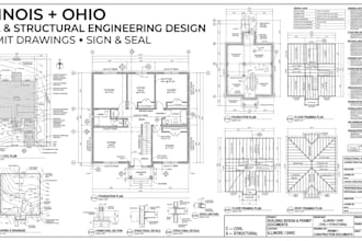do structural and civil engineering design for illinois ohio permit sign an seal