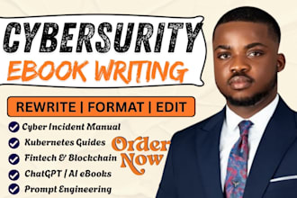 write, edit and format cybersecurity, ai and technology ebooks