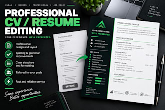edit and format your CV or resume professionally