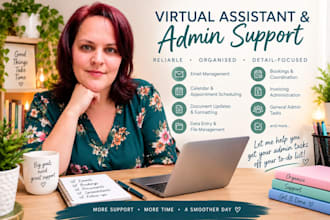 be your virtual assistant for admin and data entry tasks