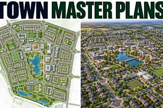 design town master plans community development planning site layouts cad