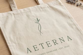 design an elegant minimalist logo for beauty and skincare brand