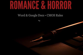 be your fiction proofreader for romance and horror