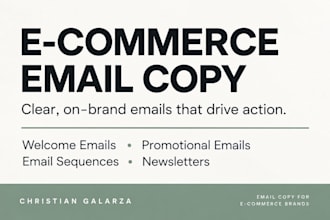 write email copy for your ecommerce brand