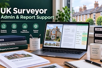 provide remote admin and report support for UK surveyors