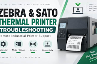 troubleshoot zebra and sato thermal label printers remotely