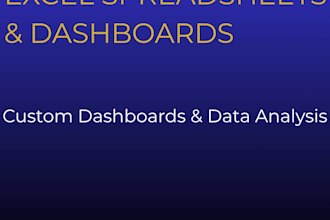 create custom excel spreadsheets, dashboards, and automated templates