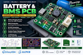 design battery charger bms and power management pcb, pcb design