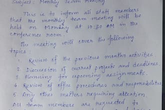 write your text in neat and beautiful handwriting