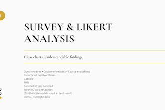 analyze your survey and likert scale data with charts and a clear report