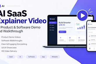 create ai saas explainer video, ai product and software demo and walkthrough