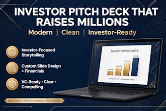 design modern pitch deck and business presentation