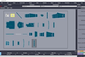 create professional digital sewing patterns for garments in dxf and PDF