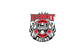 design firefighter race team logo