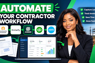 automate contractor foreman knowify jobber quickbooks xero for invoices receipts