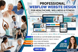 senior home care clinic doctor dental therapy yoga gym fitness webflow website