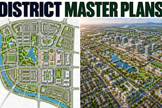 create district master plans urban development planning site layouts cad