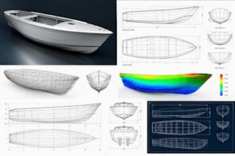 design boat hull lines, marine cad and boat drawing