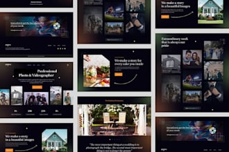 build a premium portfolio website, photographer, videographer, editor website