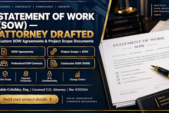 draft a legal statement of work sow agreement