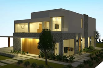 photorealistic 3d house exterior facade redesign cgi virtual renovation render