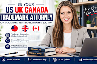 be your US UK canada trademark attorney for trademark registration office action