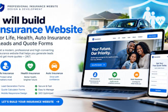 build insurance website for life health auto insurance leads and quote forms
