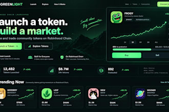 create launchpad web3 dapp staking smart contract defi on robinhood chain