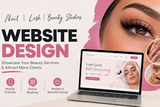 beauty salon website, nail salon website, lash studio website, beauty website