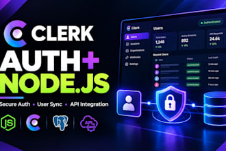 integrate clerk authentication and database react node js