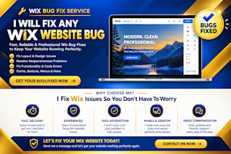 professionally fix wix website bugs, errors, and technical issues