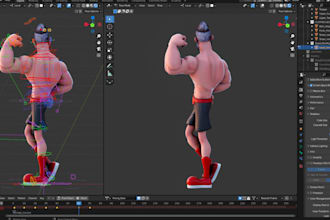 rig, port and animate 3d metahuman character in cc4, cc5 and blender for games