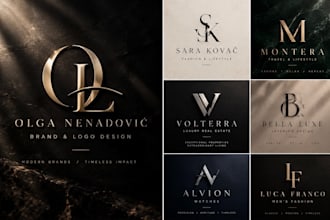 desing a professional and uniqe creative logo for your brand