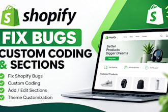 fix shopify theme bugs, liquid errors and broken store layouts