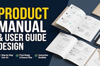 create product instruction manuals with step by step guides and illustrations